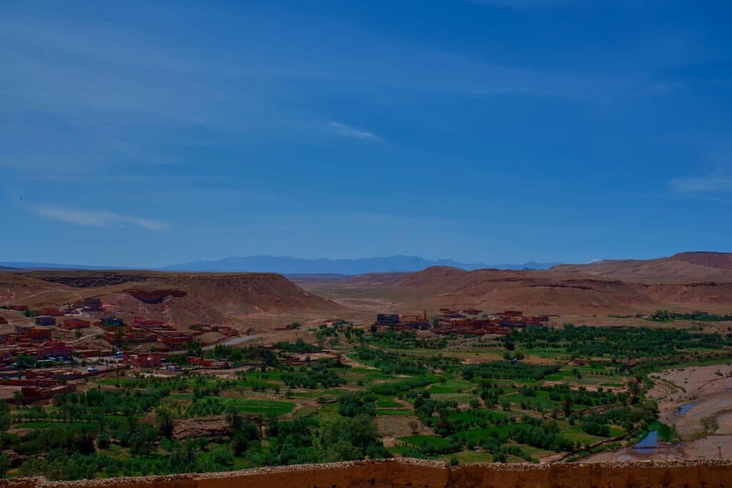 View from the hilltop granary overlooking Aït Ben Haddou