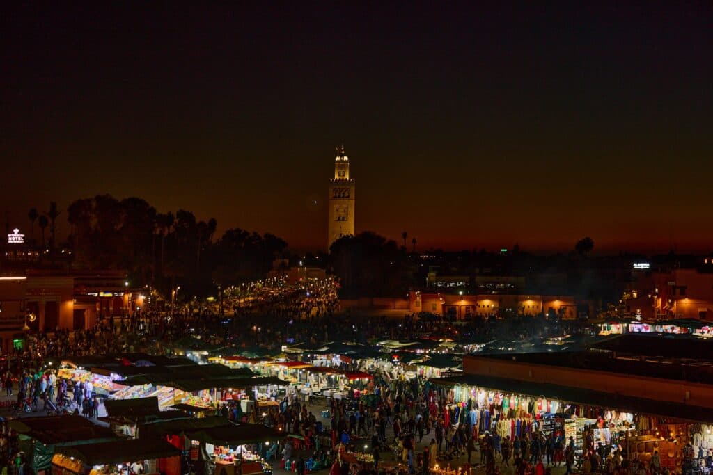 Jemaa el-Fnaa square in Marrakech Morocco