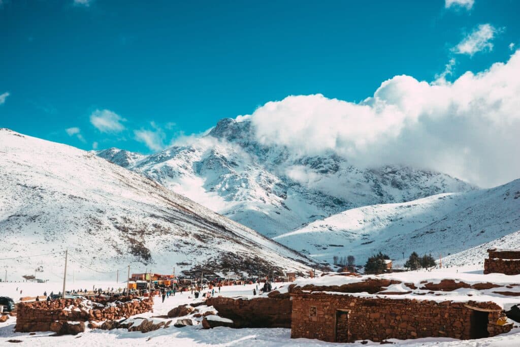 High Atlas Mountains landscape near Marrakech Morocco