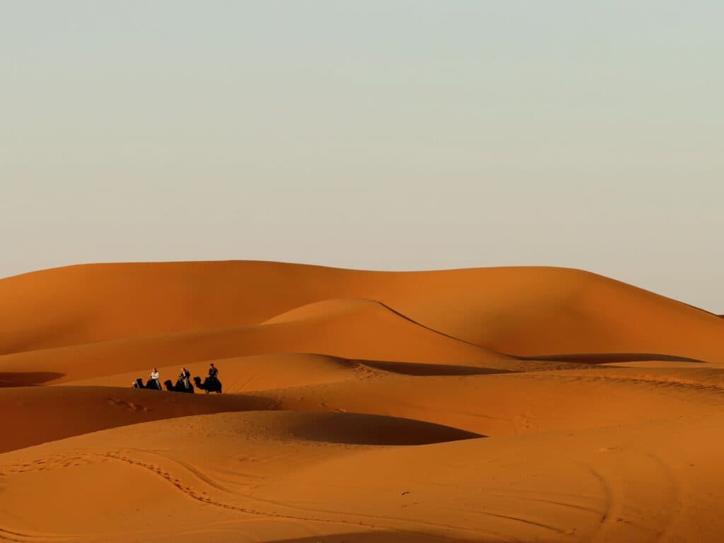 Merzouga Sahara dunes in Morocco