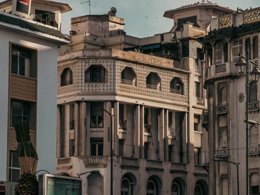 Art Deco architecture in central Casablanca Morocco