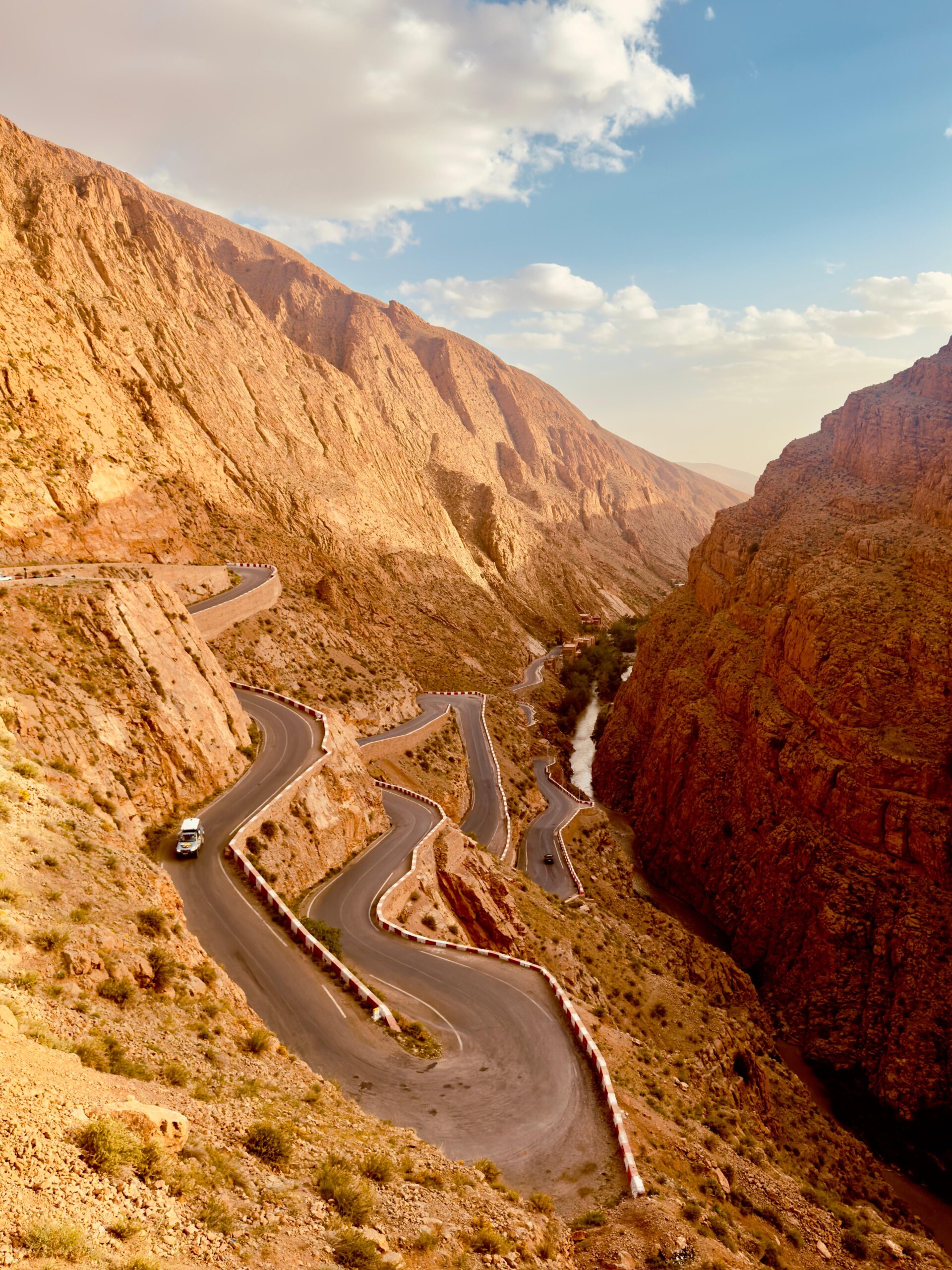 Morocco desert road and local travel experience